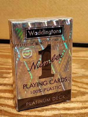 BRAND NEW SEALED Waddingtons of London Number 1 Playing Cards Platinum - Image 1 of 4