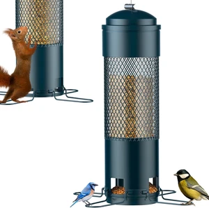Vogelfutterhaus für draußen Eichhörnchenfest mit gewichtsaktivierten Sitzstangen, hängend - Bild 1 von 12