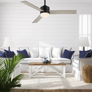 Hampton Bay Madison 52 in Indoor Matte Black Ceiling Fan with Remote - Picture 1 of 8