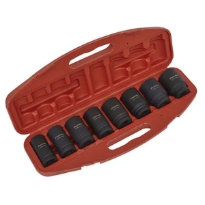 Metric Impact Socket Set 8pc Deep 3/4"Sq Drive In A storage Case Sealey AK885 - Picture 1 of 1