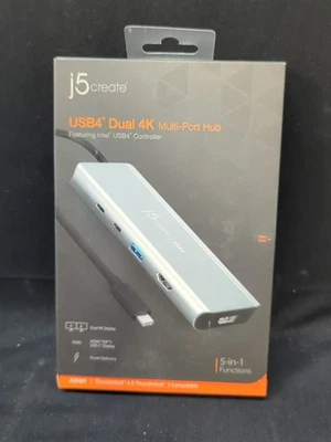 J5create JCD4101 USB 4 Dual 4K Multi-Port Hub 5 In 1 Thunderbolt (90095) - Image 1 of 4
