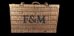Genuine Fortnum & Mason Empty Wicker Hamper/ Basket 49 X 31.5 X 22cm Medium - Picture 1 of 6