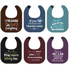 6 Pcs Funny Adult Bibs for Eating Washable Reusable Dining Clothing Protector...