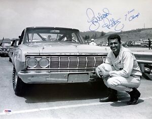 RICHARD PETTY SIGNED AUTOGRAPHED 11x14 PHOTO + 7 TIMES CHAMP VERY RARE PSA/DNA