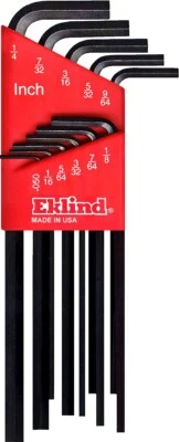 Eklind SAE Hex Wrench Key Set 11pc Black Finish .050-1/4 Inch 10211 MADE IN USA - Image 1 of 4