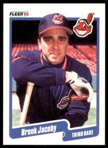 1990 Fleer Brook Jacoby Baseball Cards #493
