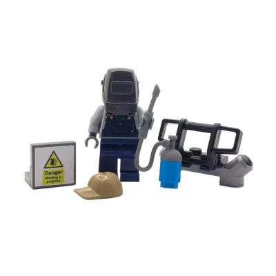 Genuine LEGO® Welder Gift Male Man Minifigure Mechanic Garage Welding 2 - Image 1 of 4