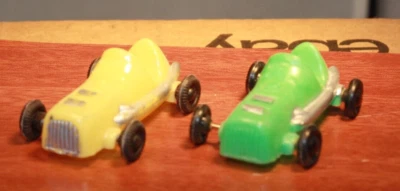 1950s Racing Car Pair HO Scale Marx Toys Made in Hong Kong Mint! 1 - Image 1 of 4