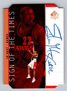Ed Gray 1998-99 SP Auténtico Sign of the Times #EG Bronce Atlanta Hawks Automático - Imagen 1 de 2