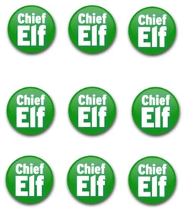 25 mm 1 Zoll WEIHNACHTSHELFER SET 1 KNOPF ABZEICHEN x9 - Bild 1 von 1