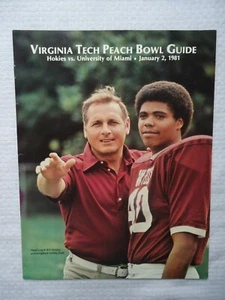 1981 VIRGINIA TECH PEACH BOWL COLLEGE FOOTBALL MEDIA GUIDE MINT CONDITION - Picture 1 of 5