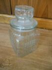 Vintage Koeze's APOTHECARY Jar Drugstore Canister with Stopper Lid Clear (1984)