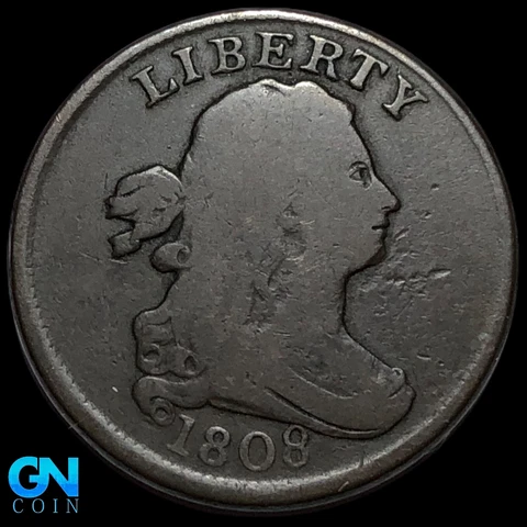 1808 Draped Bust Half Cent #K8974 Cover