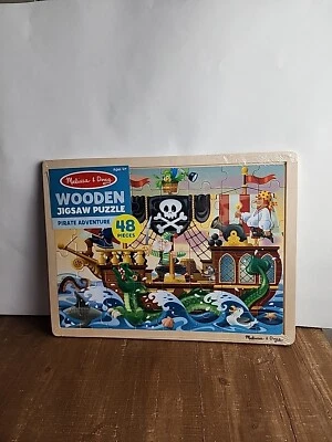 Melissa & Doug Fresh Start Pirate Adventure 48 Piece Wooden Jigsaw Puzzle #3800 - Image 1 of 4