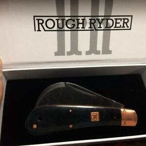Rough Rider Copper / Black Smooth Bone Hawkbill 4" Pocket Knife RR1587