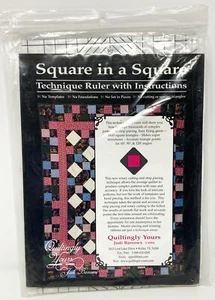 Square in a Square Technique Ruler & Instructions Jodi Barrows Quiltingly Yours - Picture 1 of 2