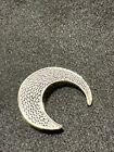 Vintage Sarah Coventry Crescent Silver Tone Brooch Pin Jewelry