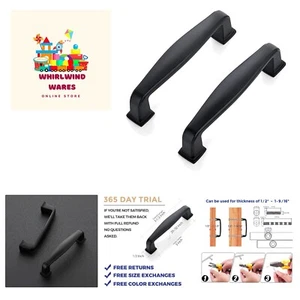 30 Stück Solide 3 Zoll Küche Schrank Griffe Matt Schwarz Schrankgriffe Schwarz... - Bild 1 von 10