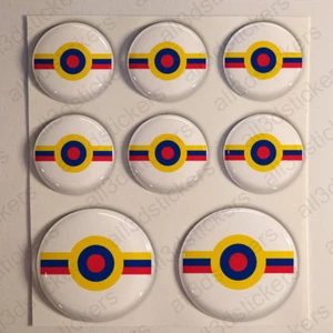 Adesivi Venezuela Coccarda Resinati 3D Tondo Bandiera Aeronautica Militare - Imagen 1 de 1