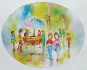 Hilda Rindom Gleizer Bagels Street Vendor 1977 HAND SIGNED American/Cuban Artist - Picture 1 of 5