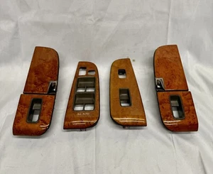 2001 - 2006 Lexus LS430 Front & Rear Door Window Switch Covers Set Wood Trim OEM - Picture 1 of 5