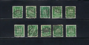 BIRDS OF   ''GERMAN  EAGLE''-    LOT.  10  USED- CANCELATIONS - Picture 1 of 2