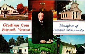Vermont VT Plymouth Calvin Coolidge Postcard Old Vintage Card View Standard Post