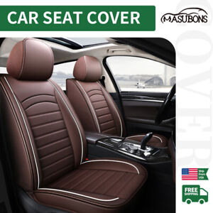 For Cadillac Car Seat Covers 2-Seat Front Set PU Leather Cushion Pad
