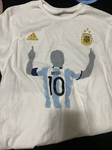 adidas Argentine Champions de la Coupe du Monde Maillot Messi Homme Petit