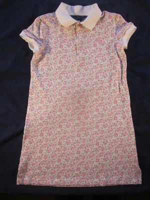 Ralph Lauren Girls M Medium 8 - 10 Dress Short Sleeve Pink & Purple Flowers EXC - Image 1 of 4