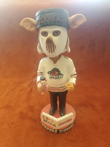 PUCKHEAD ROCKFORD ICEHOGS BOBBLEHEAD CHICAGO BLACKHAWKS PUCK HEAD BOBBLE Cover