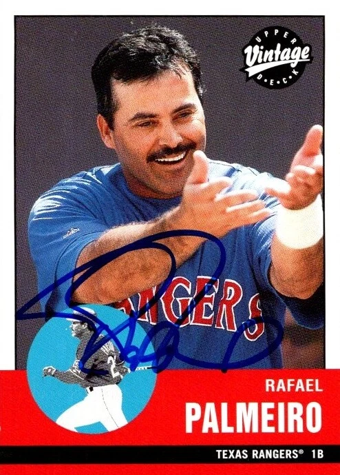 Rafael Palmeiro autographed baseball card (Rangers) 2001 Upper Deck Vintage #81 - Image 1 of 1