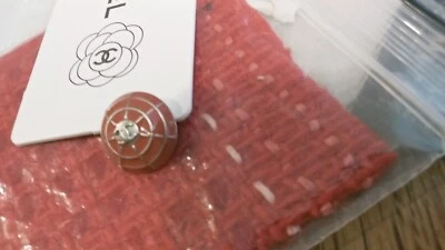 Chanel Botón Naranja Sangre 20 mm Metal Foto 1 de 2