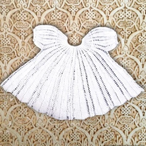 Newborn Baby Crochet Christening Dress Handmade Baptism Photography White Doll - Picture 1 of 13