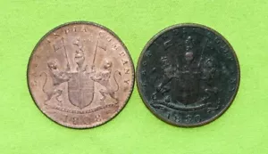More details for 1808 aunc british east india company x 10 cash madras lustre coin &amp; 1830 1/4 ann