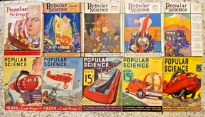 1927 - 1938 Popular Science Magazine Lot of 10 - Picture 1 of 14