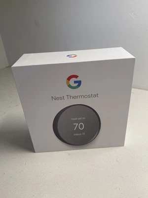 Google Nest Thermostat GA02081-US Charcoal Smart Wi-Fi 2025 4th Gen SEALED  - Image 1 of 4