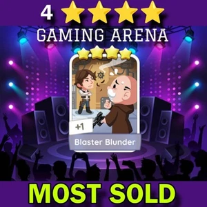 1 X Blaster Blunder 4 ⭐ ⭐ ⭐ ⭐ (Sticker-Mono_poly_Go) - Picture 1 of 1