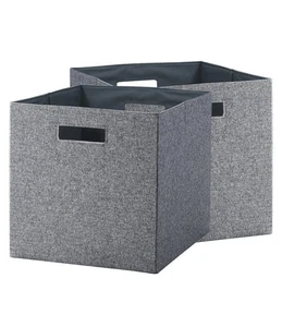 Better Homes Gardens grau Stoff Würfel Aufbewahrungsbehälter 12,75" x 12,75", 2er-Pack - Bild 1 von 5