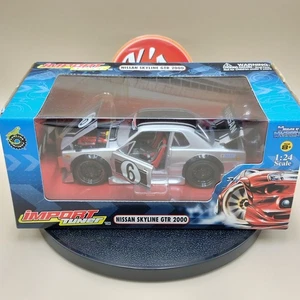 Muscle Machines 1/24 Nissan Skyline GTR 2000 Silver #6 Import Tuner 73111 - Picture 1 of 10