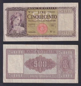 Banconota Italia 500 lire 1947 Serie Sostitutiva P.-80a BB/VF - Imagen 1 de 1