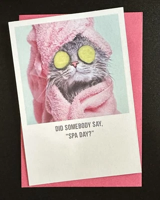 ~~ TARJETA DE FELICITACIÓN DE APOYO/PENSANDO EN TI~~ MULTIUSO/LINDO GATO/TLC/DÍA DE SPA Foto 1 de 2