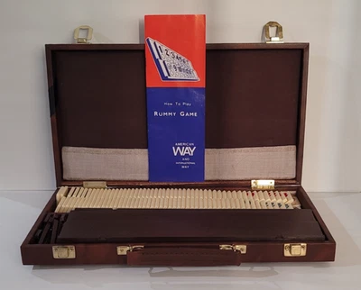 JUEGO RUMMY-O Rummikub vintage años 70 - Completo en estuche de transporte de cuero sintético Foto 1 de 4