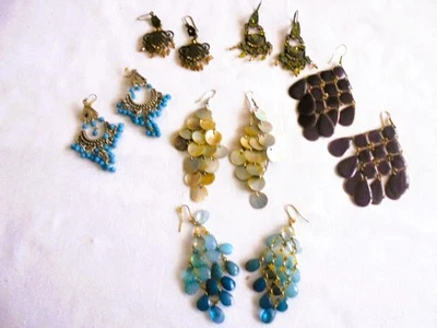 Alter  Theater Modeschmuck 6 Pärchen - Bild 1 von 4