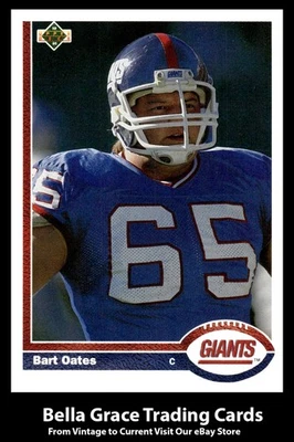 1991 Upper Deck Bart Oates #418 New York Giants NFL Football - Image 1 of 2