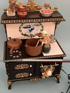 2004 Mr Christmas Gold Label Sammlung Kochen für Weihnachten animierter Herd - Bild 1 von 8