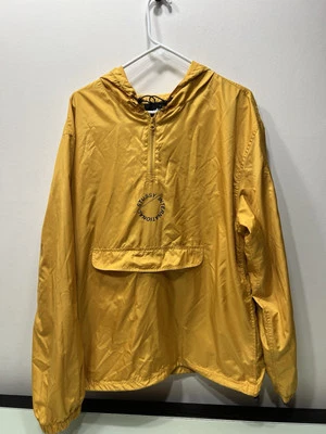 STUSSY NYLON POP OVER JACKET GOLD Distressed See Pics Size XL - Image 1 of 4