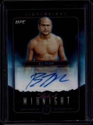 2024 Topps Midnight UFC #SMA-BJP BJ Penn Stroke of Midnight Autographs - Image 1 of 2