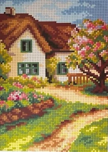 Orchidea Needlepoint canvas for halfstitch without yarn Cottage 2832F - Print... - Picture 1 of 3
