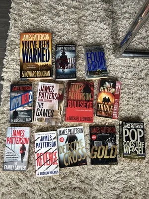 Лот из 12 книг Джеймса Паттерсона в мягкой обложке и твердом переплете Bullseye/four Blind Mice - Изображение 1 из 4